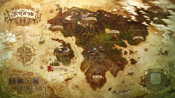 Map of Eorzea Map of Eorzea
