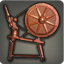 Dated Oak Spinning Wheel - Weaver crafting tools - Items