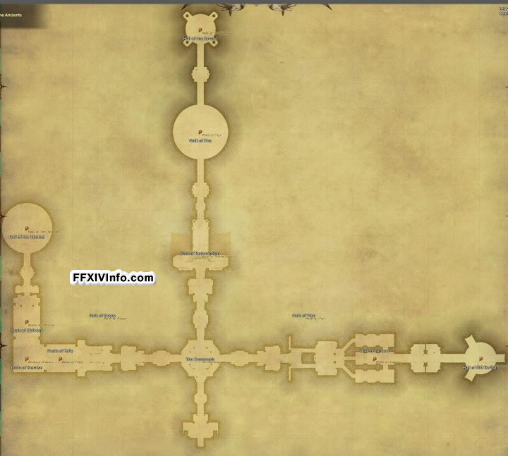 Map of The Crystal Tower: Labyrinth of the Ancients in FFXIV: A Realm Reborn