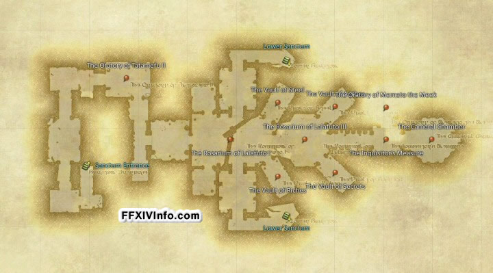 Map of The The Sunken Temple of Qarn in FFXIV: A Realm Reborn