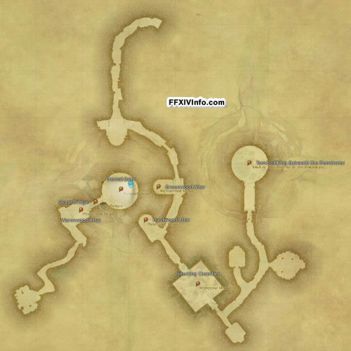 Map of The The Tam-Tara Deepcroft (Hard) in FFXIV: A Realm Reborn