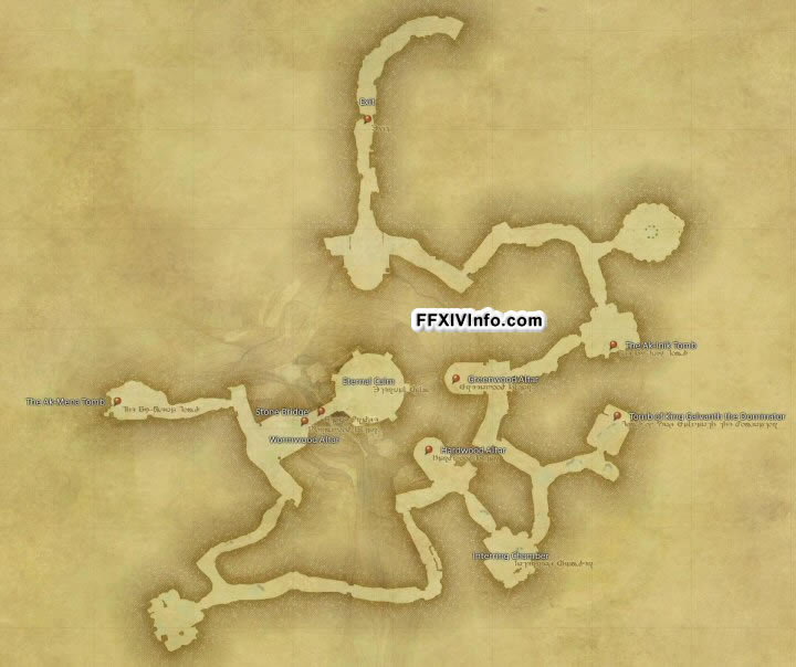 Map of Tam-Tara Deepcroft in FFXIV: A Realm Reborn