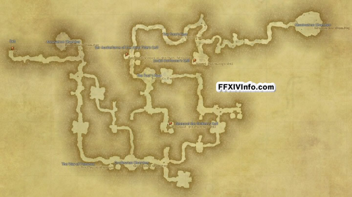 Map of The Thousand Maws of Toto-Rak in FFXIV: A Realm Reborn