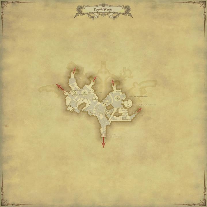 Map of The Ishgard in FFXIV: 
