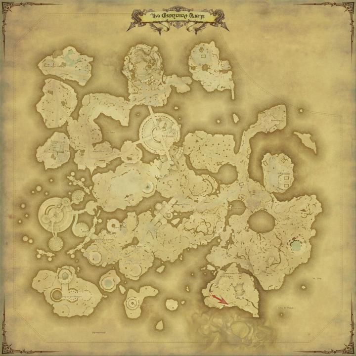Map of The The Churning Mists in FFXIV: 