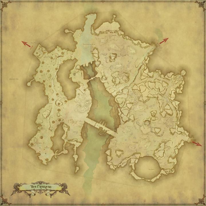 Map of The The Fringes in FFXIV: 