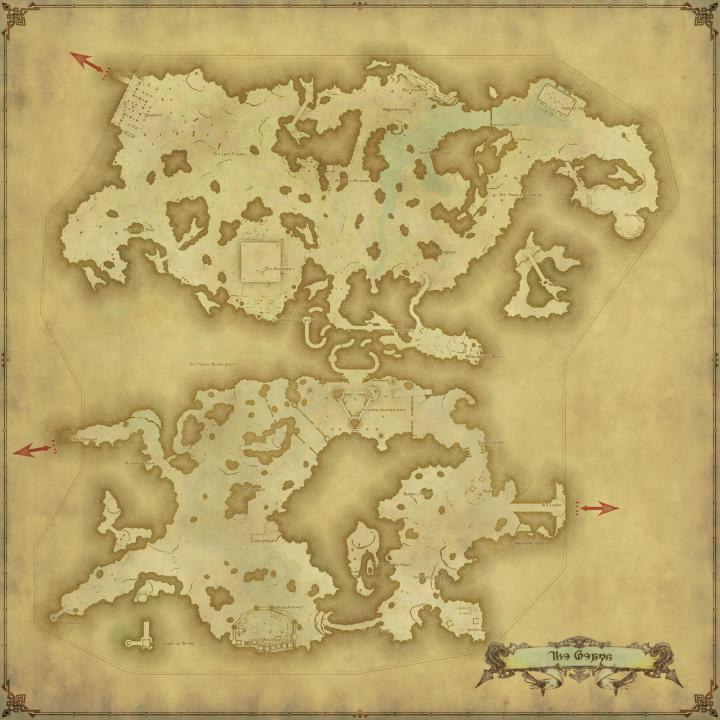 Map of The The Peaks in FFXIV: 