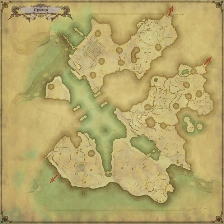 Map of The Yanxia in FFXIV: 