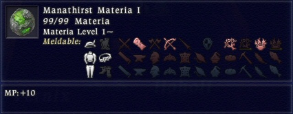 FFXIV Manathirst Materia
