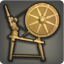 Dated Elm Spinning Wheel - Weaver crafting tools - Items