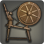 Dated Walnut Spinning Wheel - Weaver crafting tools - Items