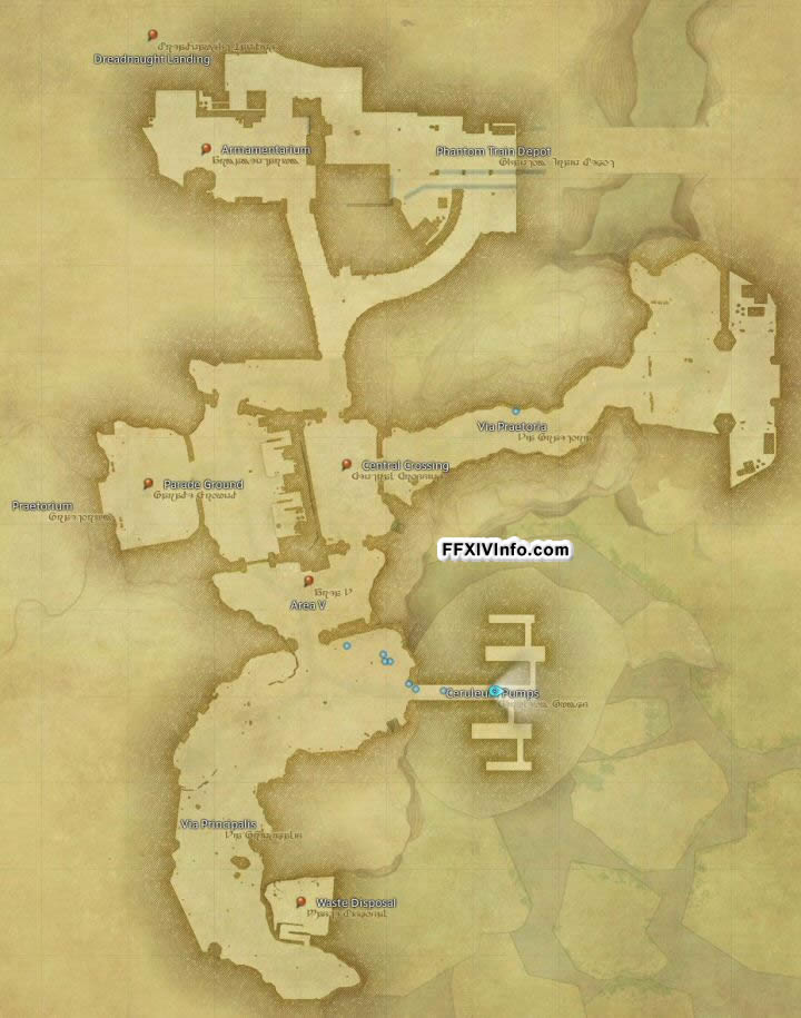 Map of The Castrum Meridianum in FFXIV: A Realm Reborn