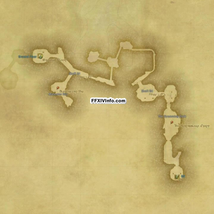 Map of The Copperbell Mines in FFXIV: A Realm Reborn