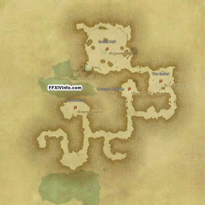 Map of The Dzemael Darkhold in FFXIV: A Realm Reborn