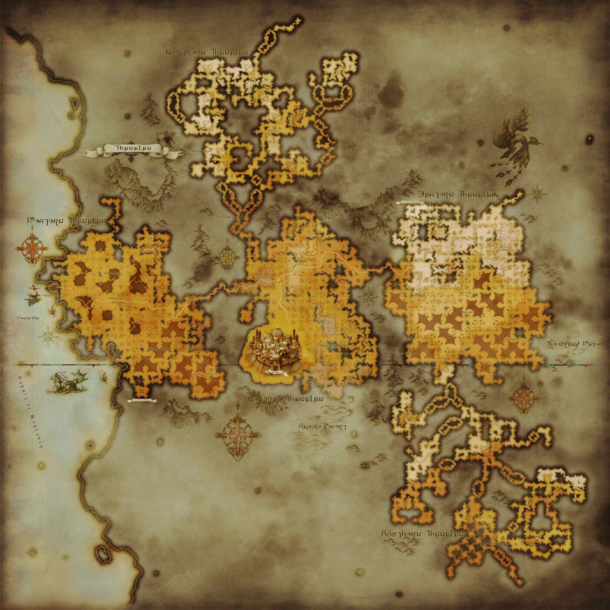 Map of The Thanalan in FFXIV: 