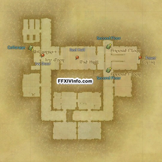 Map of The Haukke Manor in FFXIV: A Realm Reborn