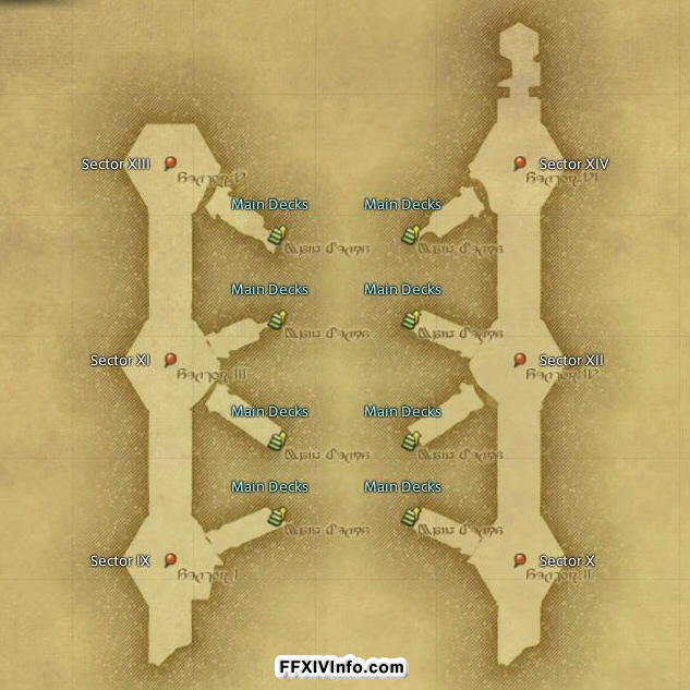 Map of The Second Coil of Bahamut Turn 3 in FFXIV: A Realm Reborn