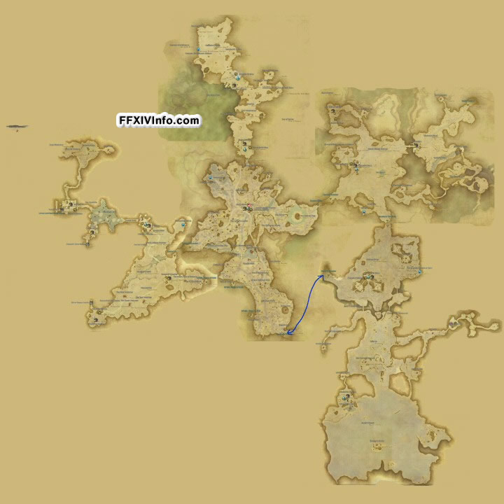 Map of The Thanalan in FFXIV: 