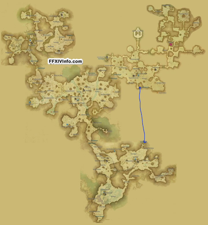 Map of The The Black Shroud in FFXIV: