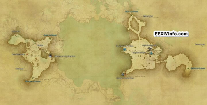 Map of The Upper La Noscea in FFXIV: 