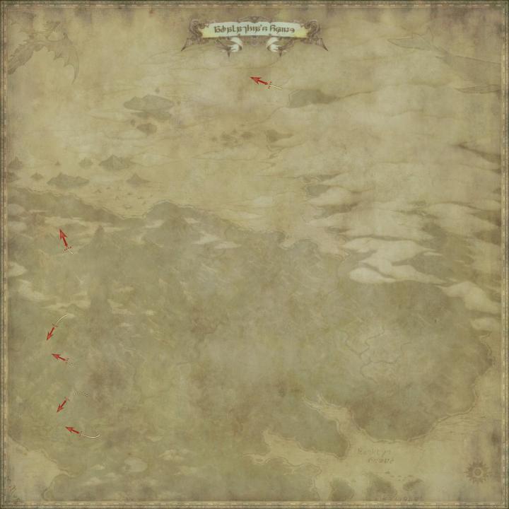 Map of The Abalathias Spine in FFXIV: