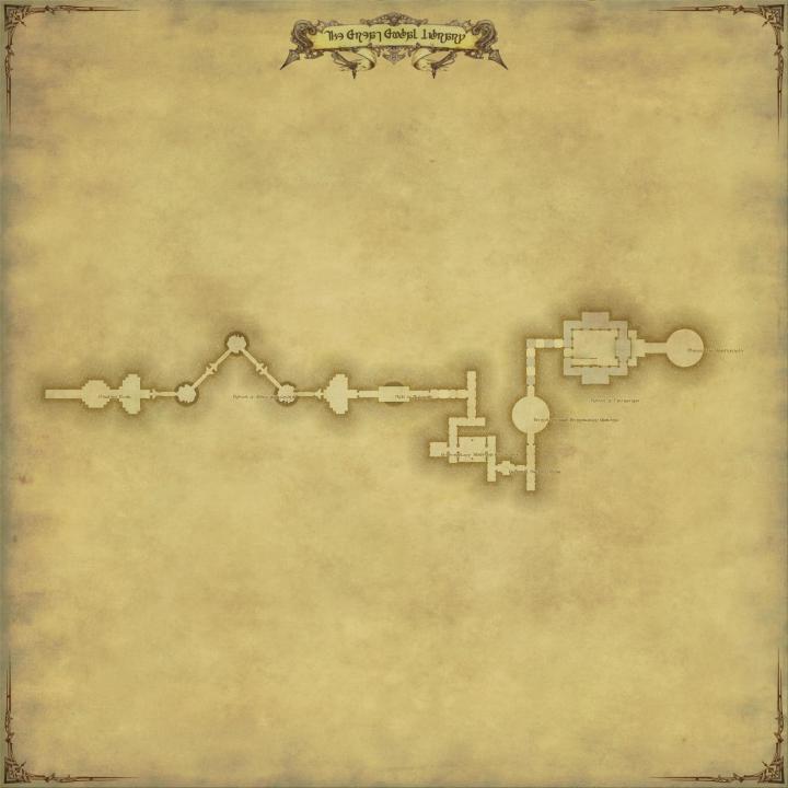 Map of The The Great Gubal Library in FFXIV: Heavensward