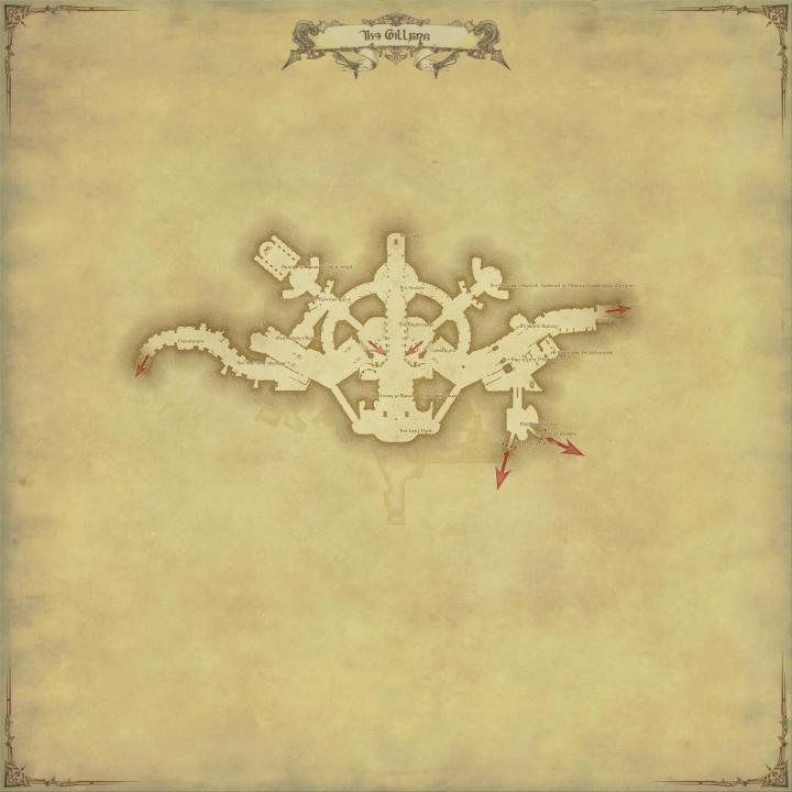 Map of The Ishgard in FFXIV: 