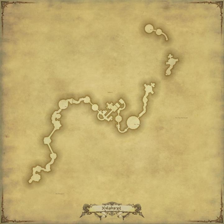 Map of The Xelphatol in FFXIV: Heavensward