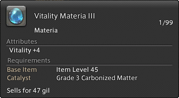 FFXIV Vitality Materia III